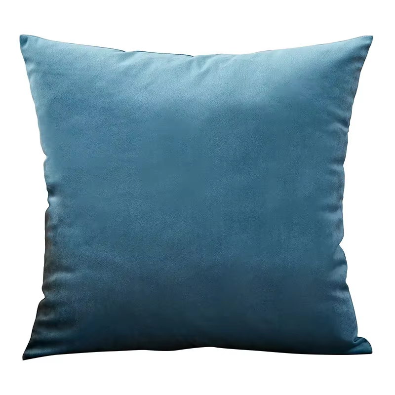 Housse de coussin en velours bleu, articles de décoration pour la maison, oreillers décoratifs créat