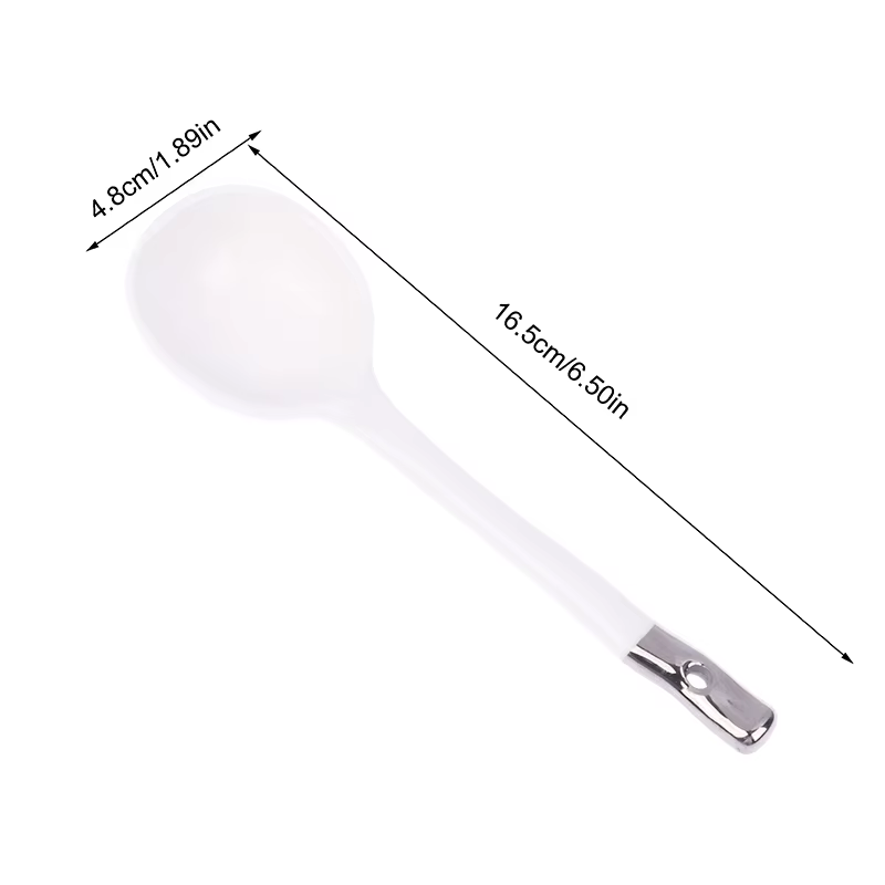 Cuillère à soupe en porcelaine blanche, niveau d'apparence élevé Cuillère en céramique Cuillère à so