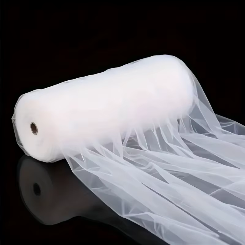 Rouleau de tulle de 50 mètres pour décoration de mariage, tissu organza transparent effet cristal po