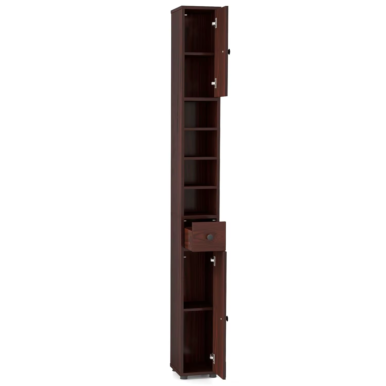 Nouvelle armoire de rangement étroite pour salle de bain, 71 pouces de hauteur, avec 1 tiroir, 2 por