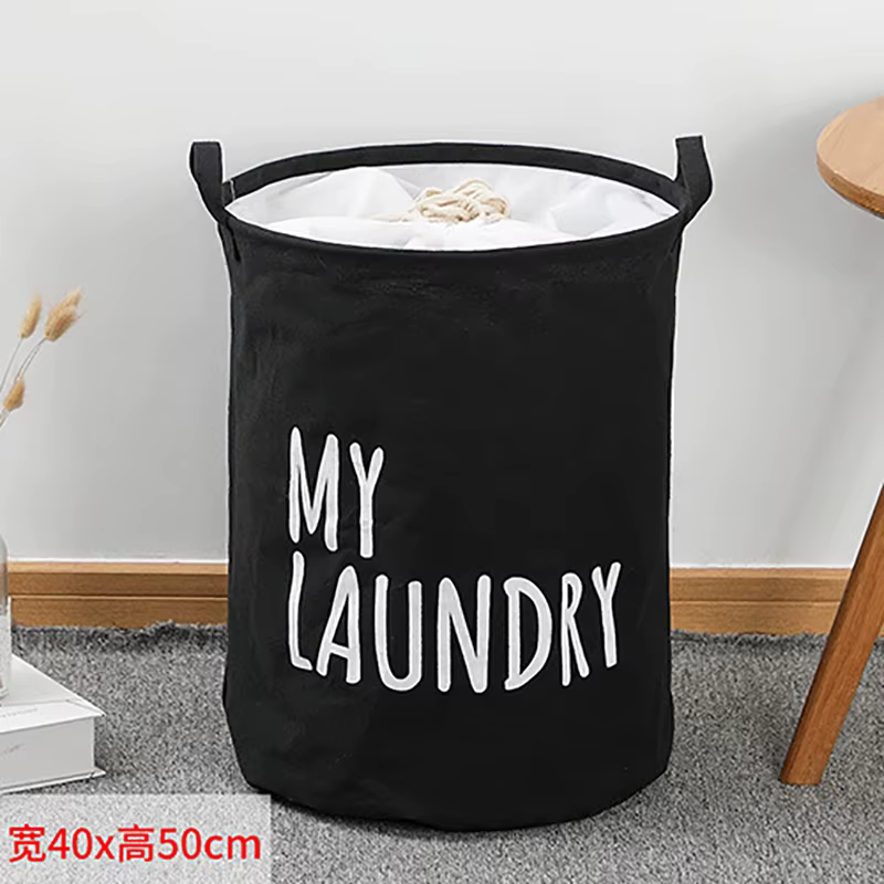 Panier à linge sale pliable avec cordon de serrage, panier de rangement pour vêtements imperméable e