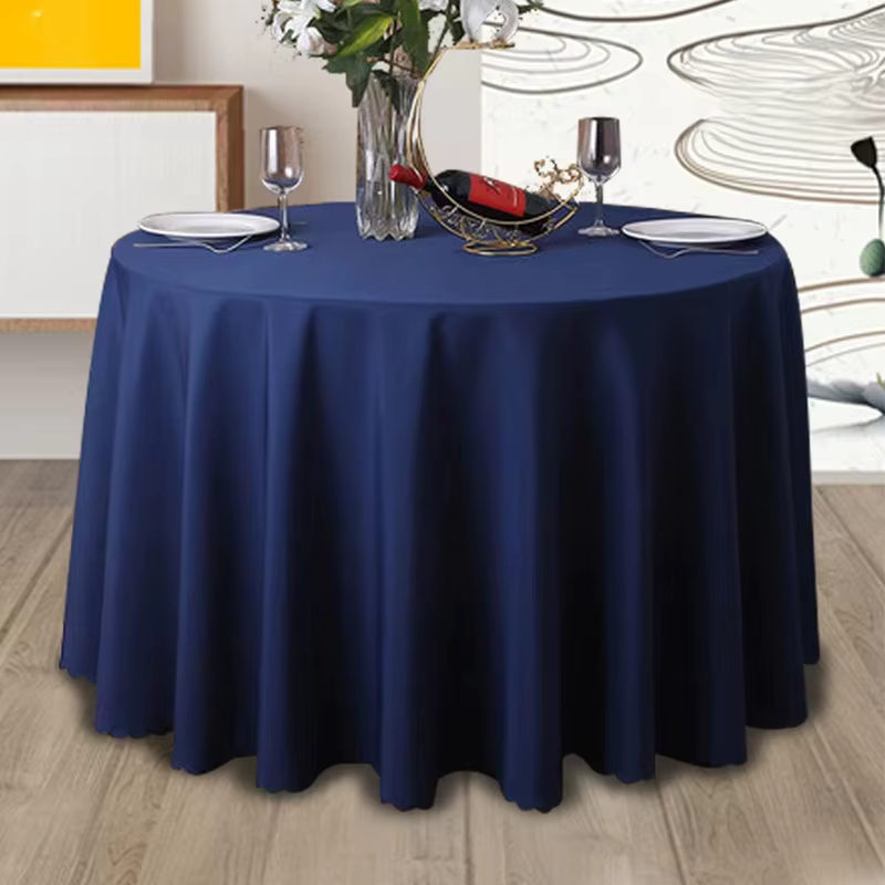 Couverture de Table ronde de couleur vert foncé, décoration de mariage, nappe en Polyester pour évén