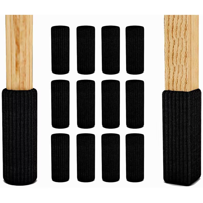 4/24Pcs Tricot Chaise Jambe Couvre Table Pied Chaussettes Antidérapant Protecteurs De Plancher Tampo