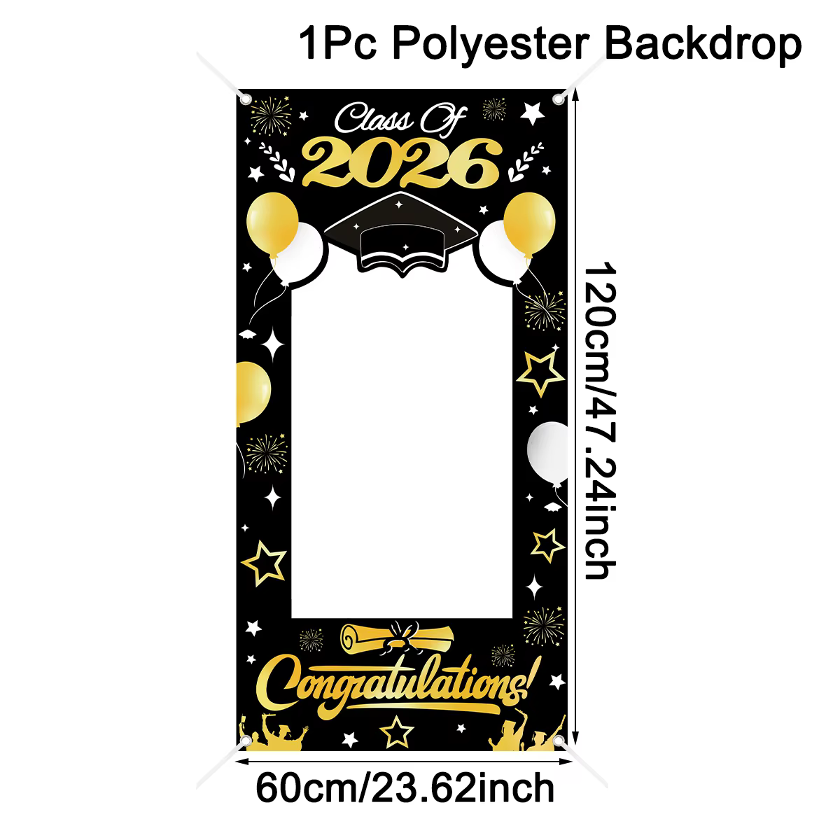 Cadre de photomaton et accessoires pour la remise des diplômes 2026, toile de fond de fête, décorati