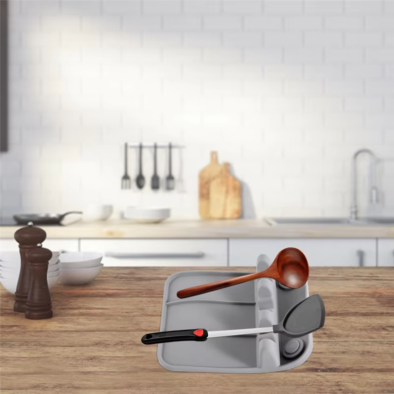 KYCOR-ustensiles de cuisine en Silicone plateau de rangement cuillère spatule couvercle de Pot bague