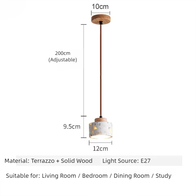 Lampe suspendue petite et translucide en pierre, style zen, pour chambre à coucher, table de chevet,