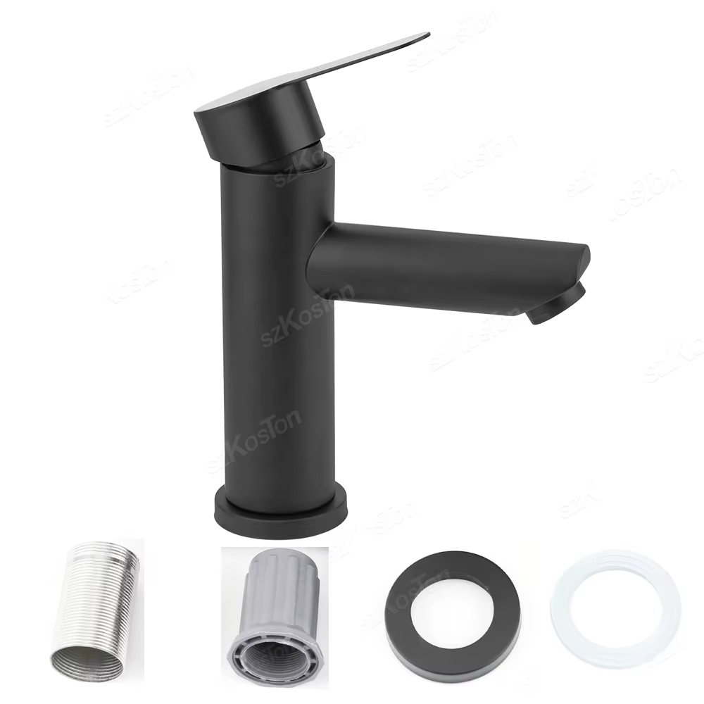 Robinet de cuisine en acier inoxydable, robinet d'eau chaude et froide, robinets de lavabo, salle de