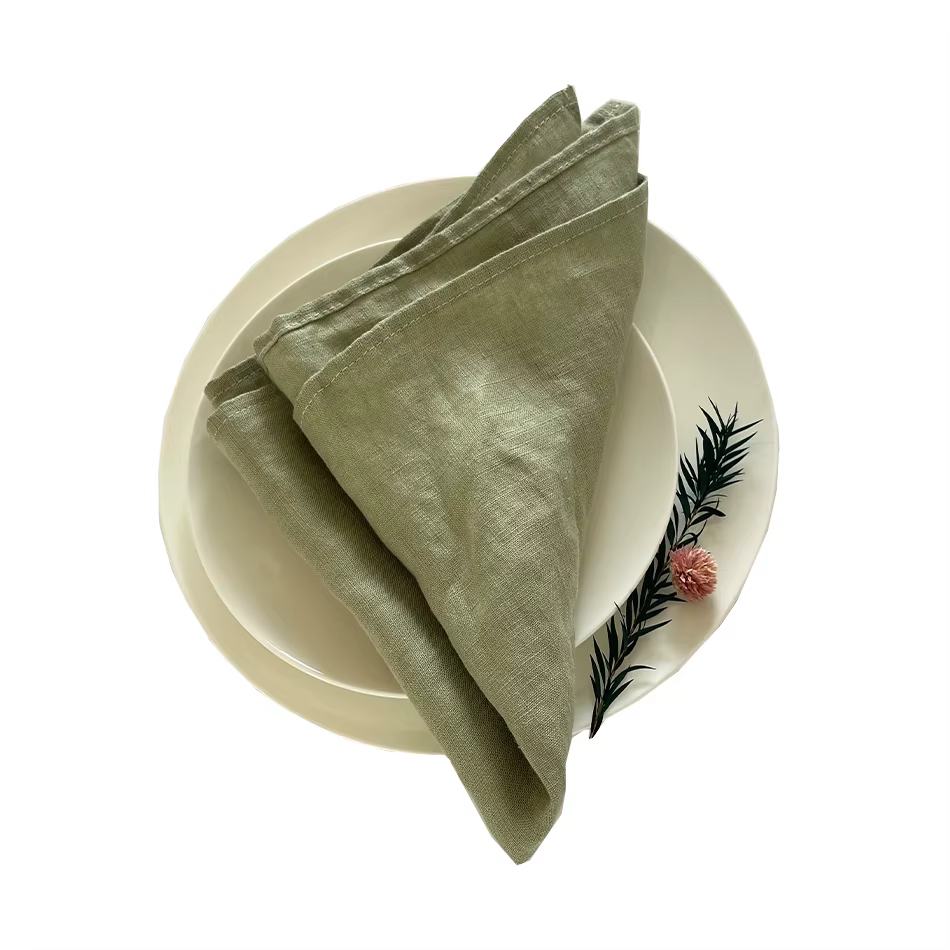 Serviettes de Table en lin, tissu à thé, serviettes durables 40x40cm pour décoration de salle à mang
