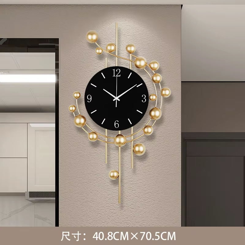Grandes horloges murales en métal pour salon, cuisine, bureau moderne, horloge murale silencieuse, s