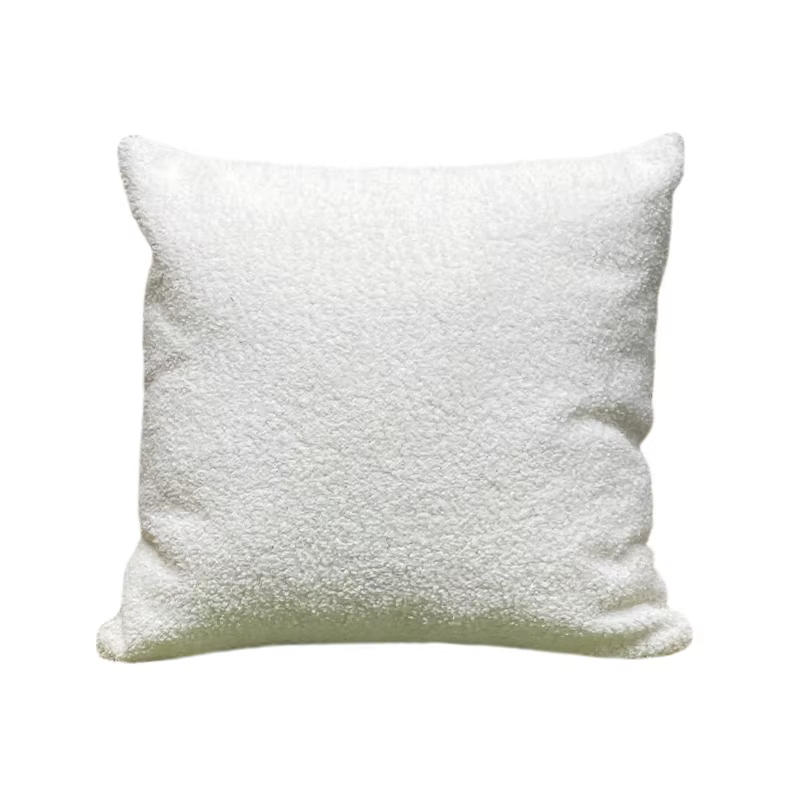 Housse De Coussin en peluche blanche, Ultra douce, pour canapé, confortable, décoration De la maison