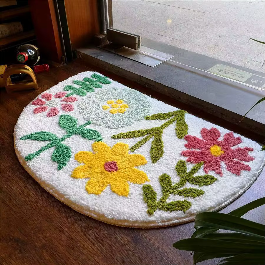 Tapis de sol de salle de bain de Style pastoral minimaliste, absorbant, pour la maison, la porte d'e