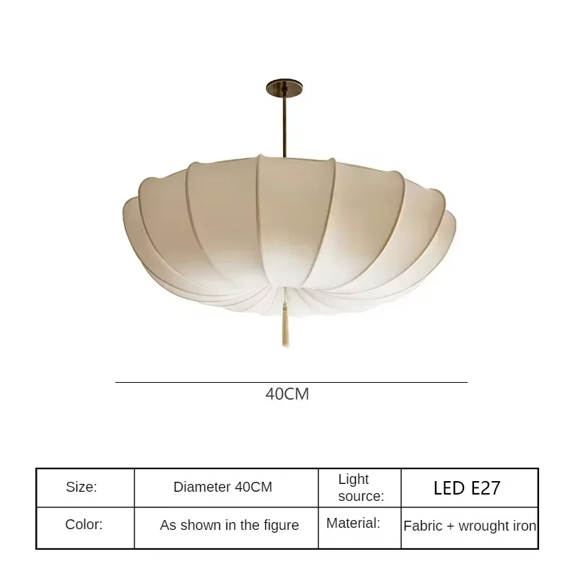 Ordic Designer Français LED Pendentif Lumière Japonais Wabi-sabi Parapluie Lustre Maison Chambre Déc