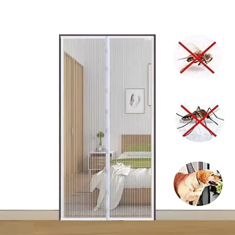 Rideau de porte moustiquaire magnétique – Fermeture automatique, anti-insectes d'été pour salon et c