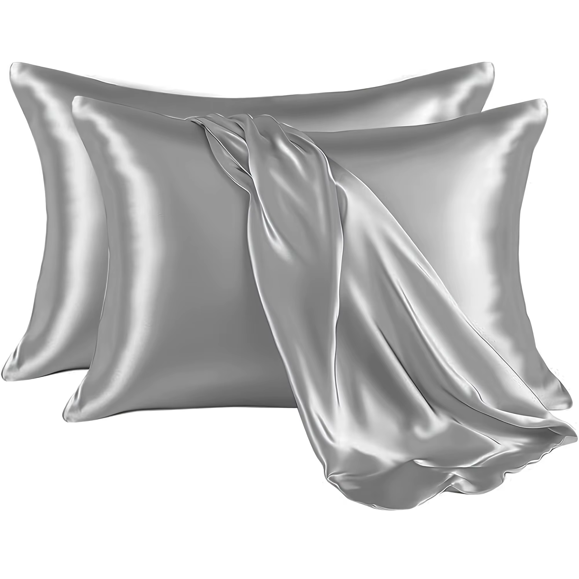 Taie d'oreiller en satin de couleur unie (sans garniture), douce et respirante, taille: 20*26 pouces