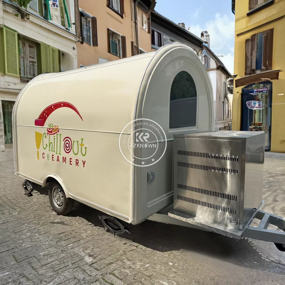 Camion de restauration standard européen, cuisine extérieure personnalisée, camion de vente de pizza