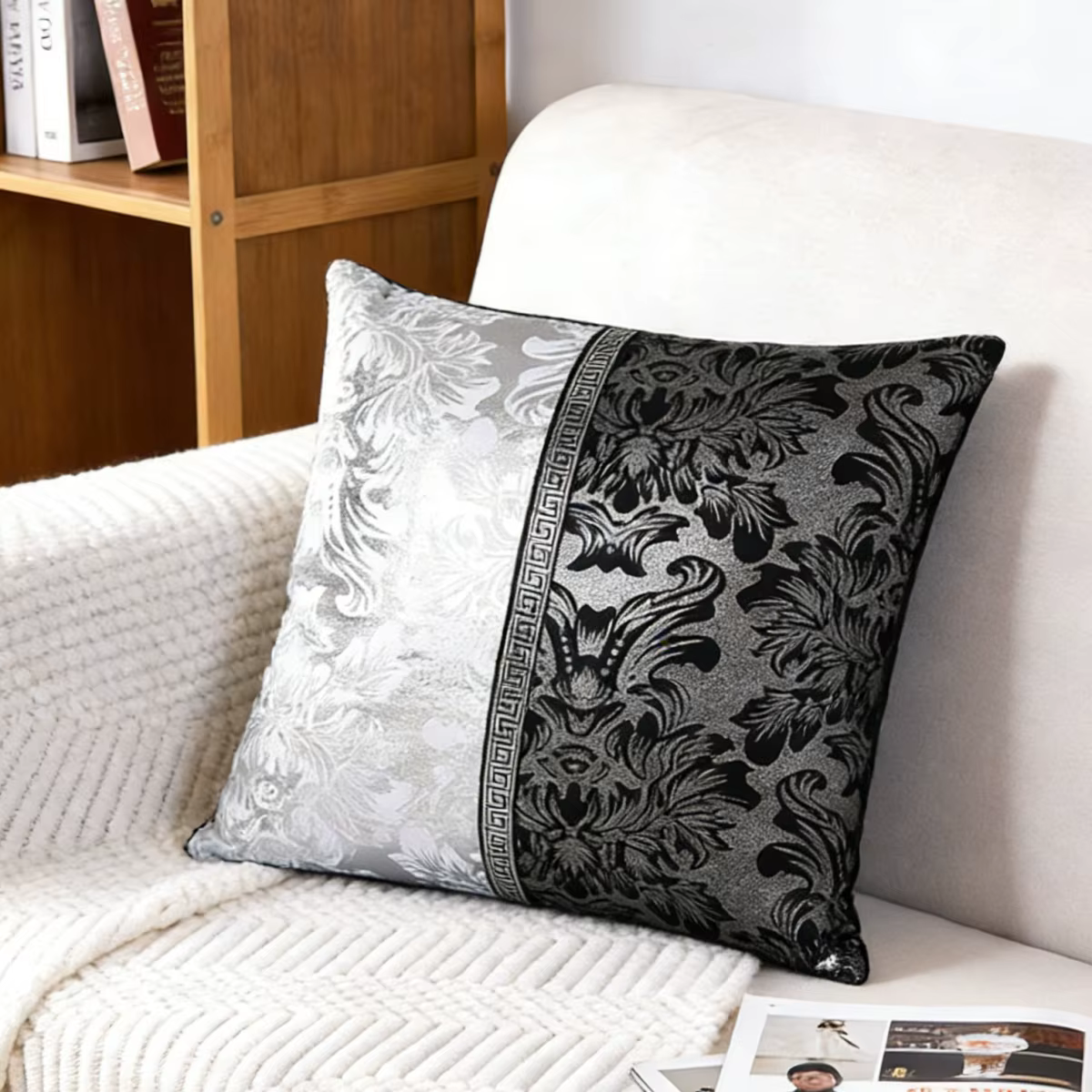 Housse de coussin décorative vintage, 45x45, taie d'oreiller pour canapé, salon, chambre à coucher, 