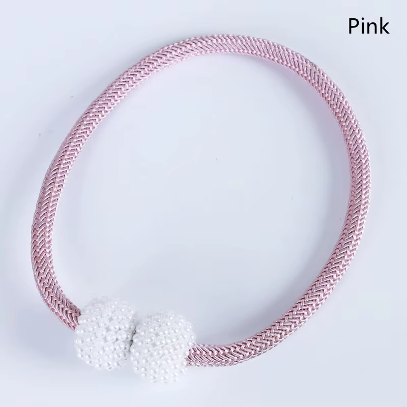 2 pièces perle magnétique rideau pince porte-rideau cravate boucle Clips suspendus boule boucle crav