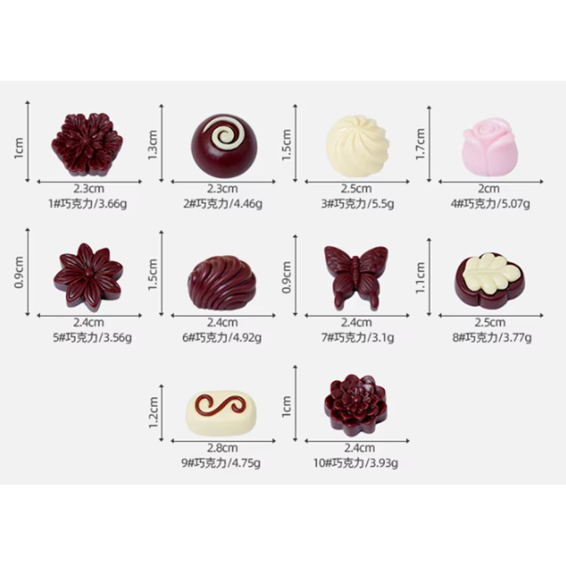 10-50 Cabochons plats en résine imitation chocolat, aliments factices, pour scrapbooking, loisirs cr