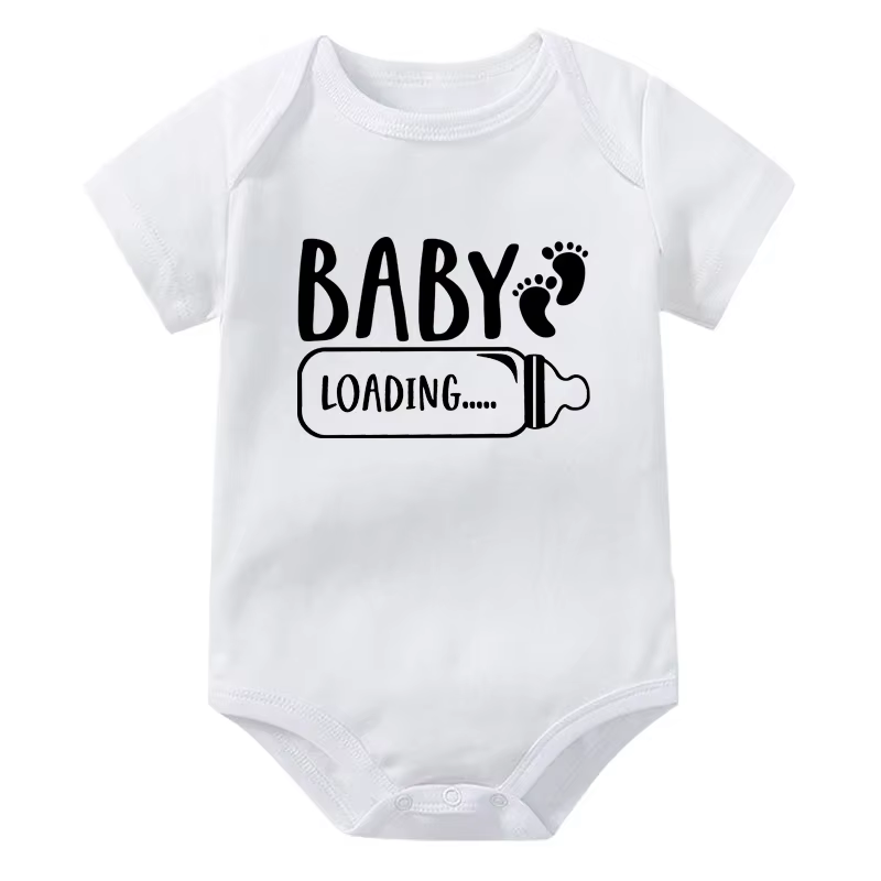 2025 annonce de grossesse bébé chargement bouteille imprimer bébé body nouveau-né fille garçon vêtem