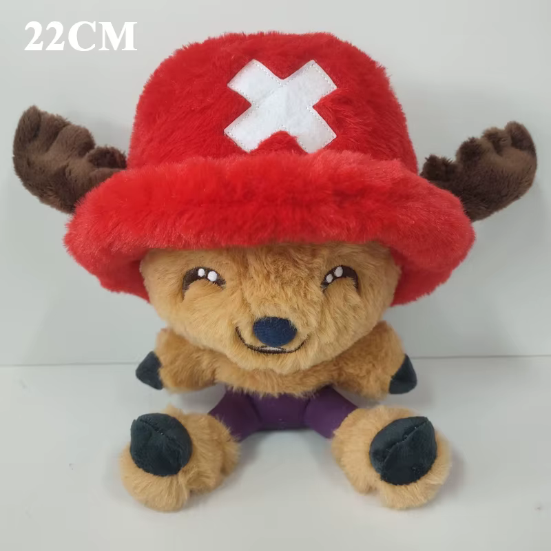 Peluche Tony Tony Chopper One Piece 22-28cm, Poupée en Peluche, Coussin de Câlin Anime, Cadeau pour 