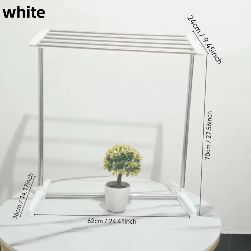 Séchoir à linge en acier inoxydable, porte-vêtements multifonctionnel pour intérieur et extérieur, s