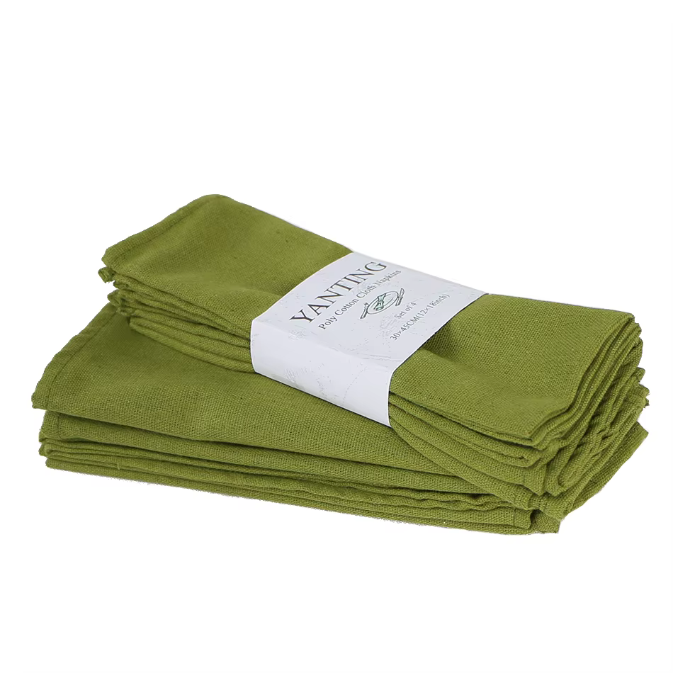 Serviettes de Table en Coton Durable, 30x45cm, 12 Pièces, Tissu Uniforme Réutilisable, pour la Cuisi