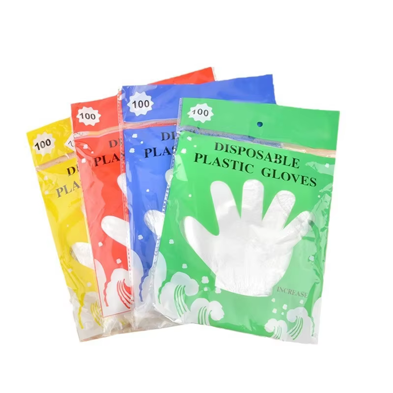 Gants de poulet 100 pièces Gants en plastique Gants de livres écologiques transparents pour bricolag