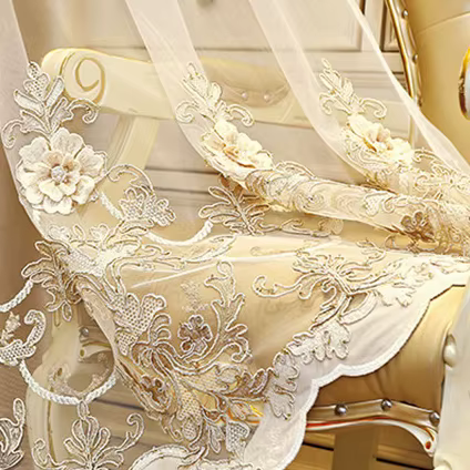 Rideaux en Tulle Double couche européens coréens, pour salon, chambre à coucher, salle à manger, bro