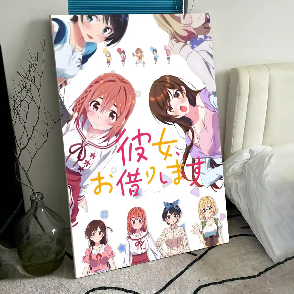 Affiche murale Anime R-Rent-A-Girlfriend, impression artistique adaptée au salon, chambre à coucher,