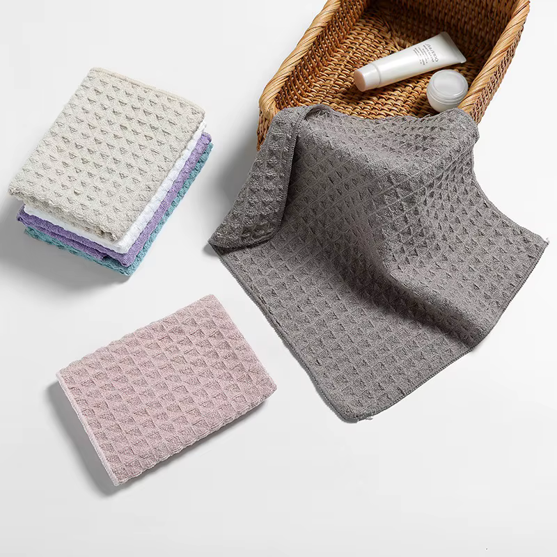 Wurefang-Petite Serviette Carrée Gaufrée pour le Bain
