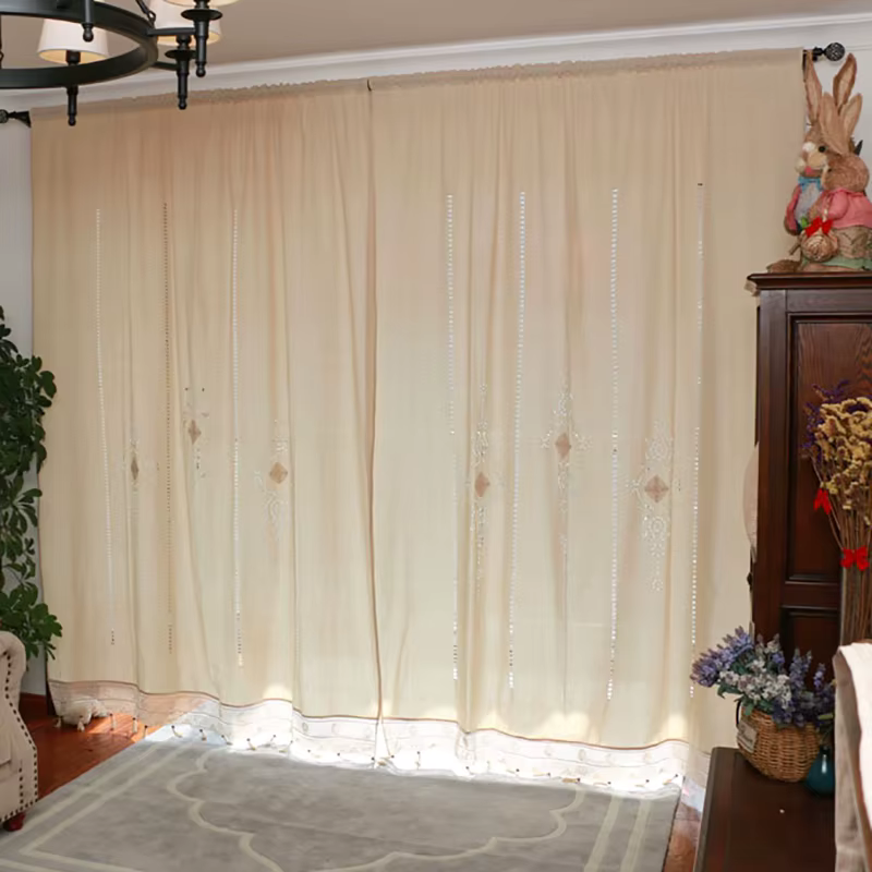 Rideau en dentelle au crochet en coton pour cuisine