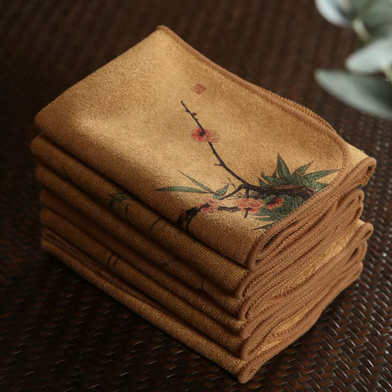Serviette à thé peinte