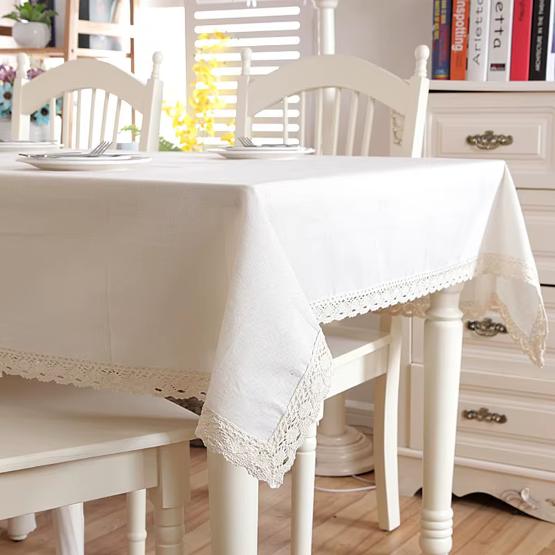 Nappe de noël en lin et coton épais