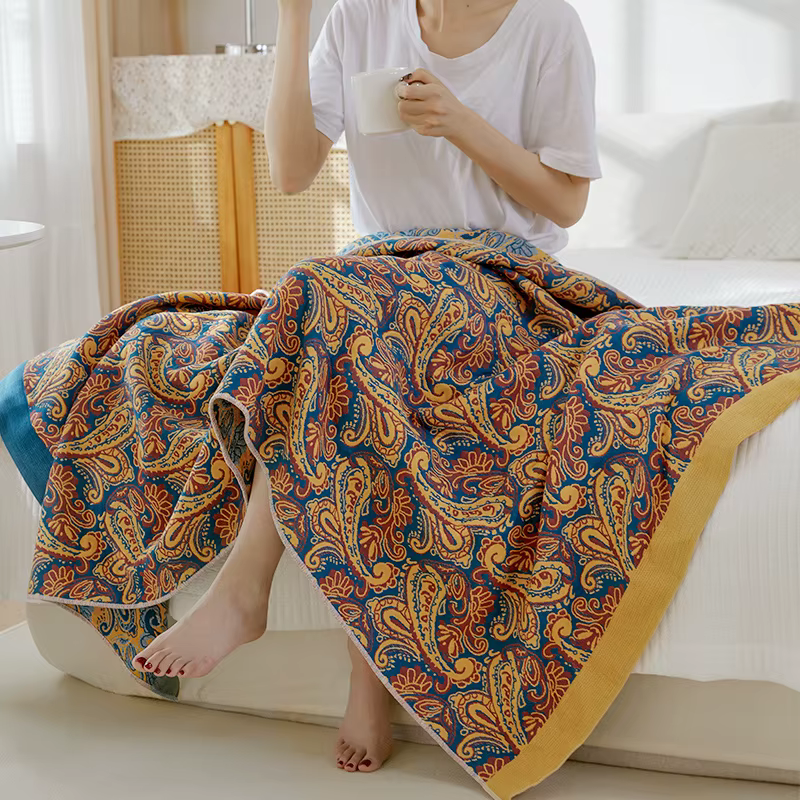 Serviette de bain en gaze de coton
