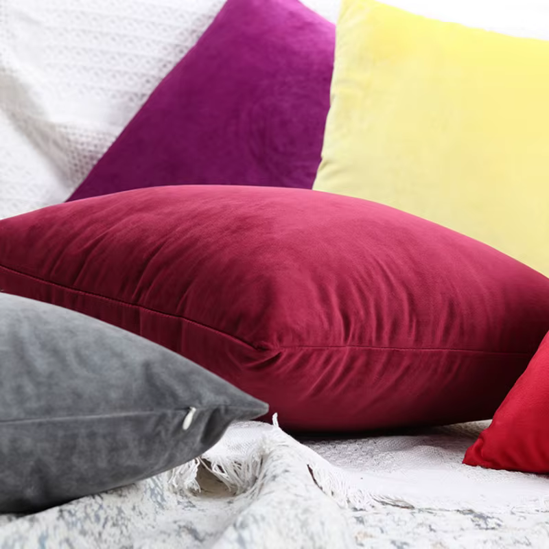 Juste de coussin en velours doux