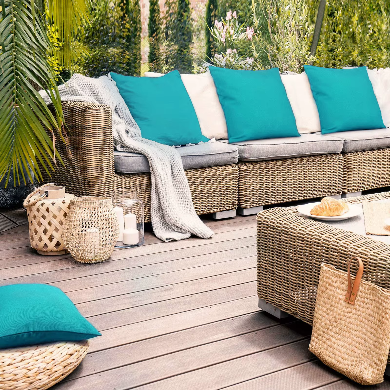 Juste de coussin imperméable d'extérieur