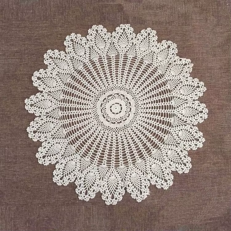 Nappe au Crochet Vintage Shabby Chic RD 80 /90 /110 /120 CM