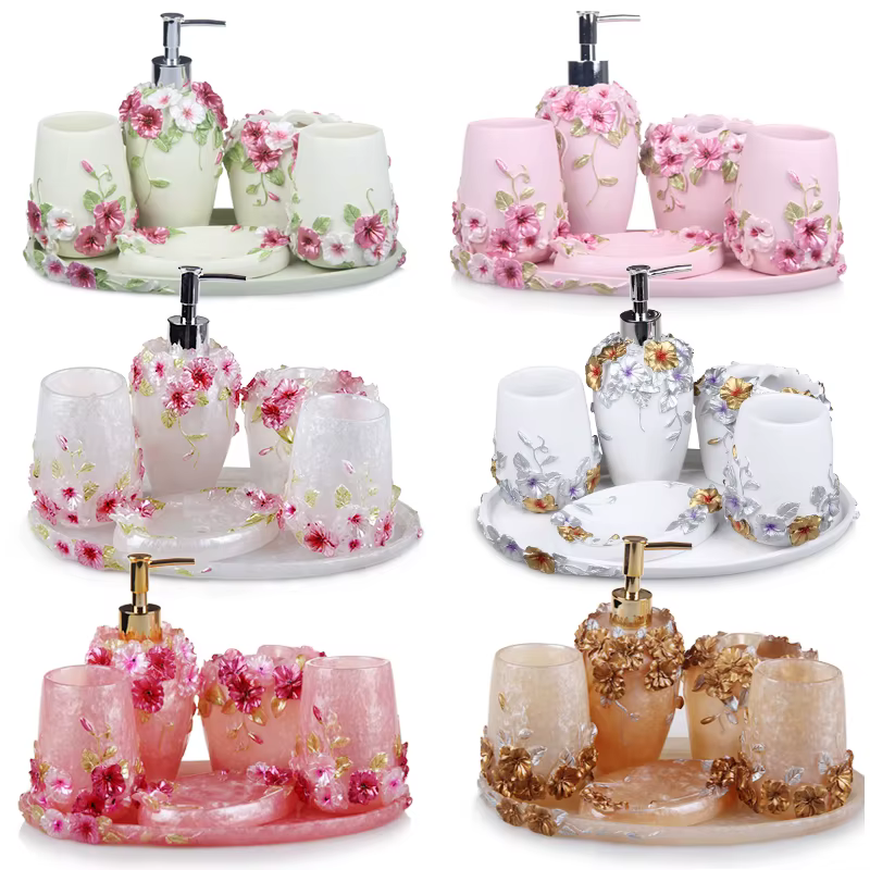 Ensemble d'accessoires romantiques HO5 en résine