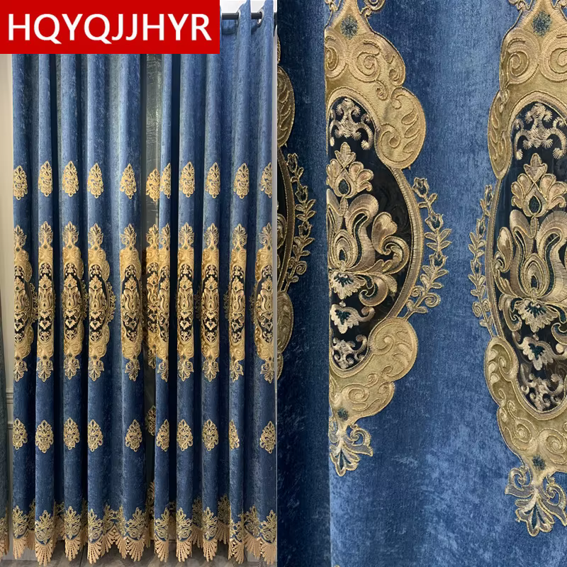 Rideaux brodés de luxe européens