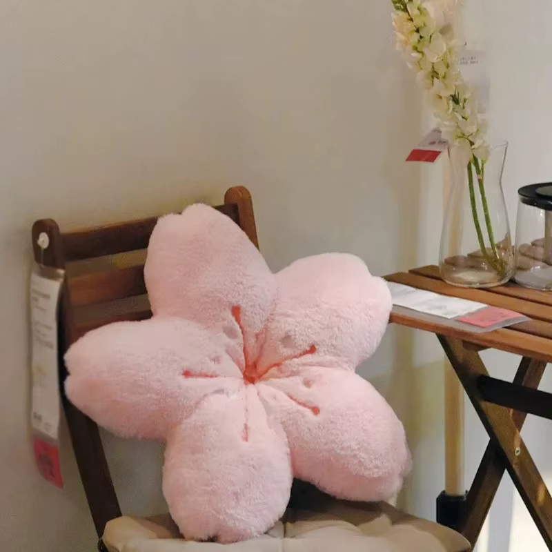 Coussin pétale de fleur de cerisier rose! Décor de chambre à coucher et de salon