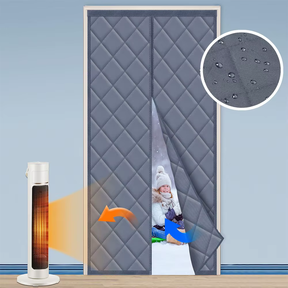 Rideau de porte à isolation thermique magnétique