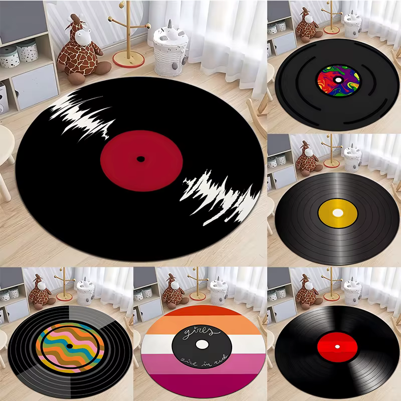 Tapis circulaire de dessin animé CD