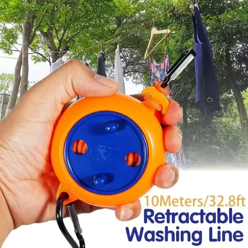 Corde à linge rétractable d'extérieur