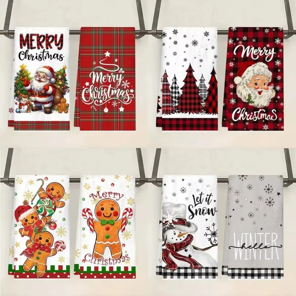 2 pièces serviettes de cuisine de noël Buffalo Plaid