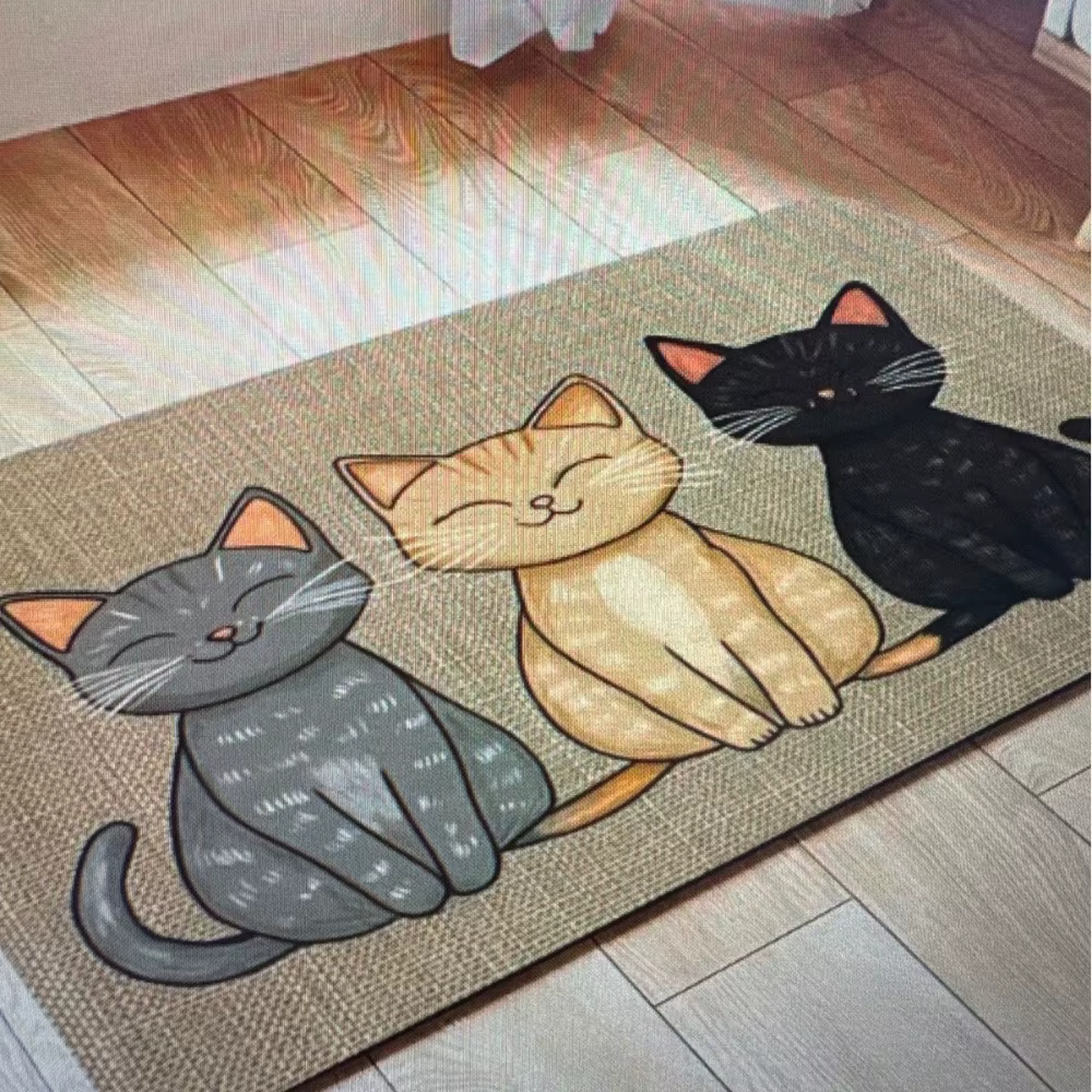 Tapis d'accueil imprimé chat