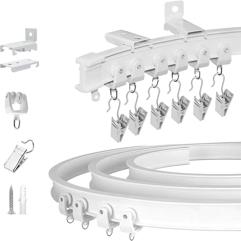 Système de rail de plafond coulissant incurvé de diviseur de pièce de bâti