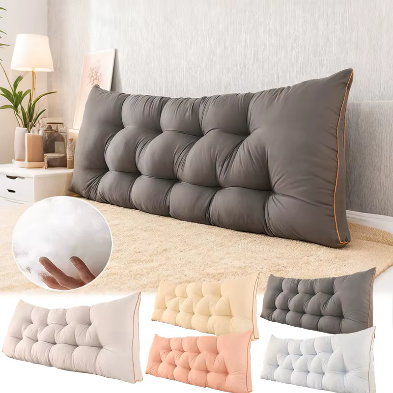 Grand coussin de lit, dossier et lombaire Double couche