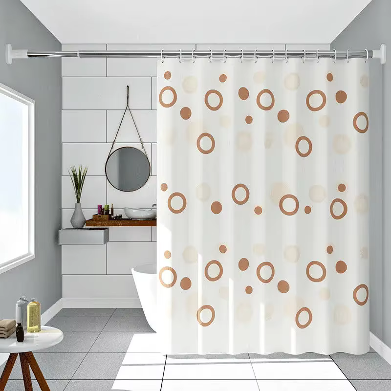 Rideaux de douche 180cm PEVA imperméable à l'eau Floral classique rideau de bain décor blanc lavable en Machine avec crochets décoration de la maison quotidien