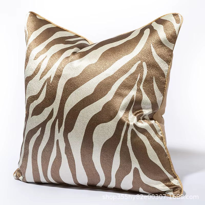 Housse de coussin jacquard de luxe