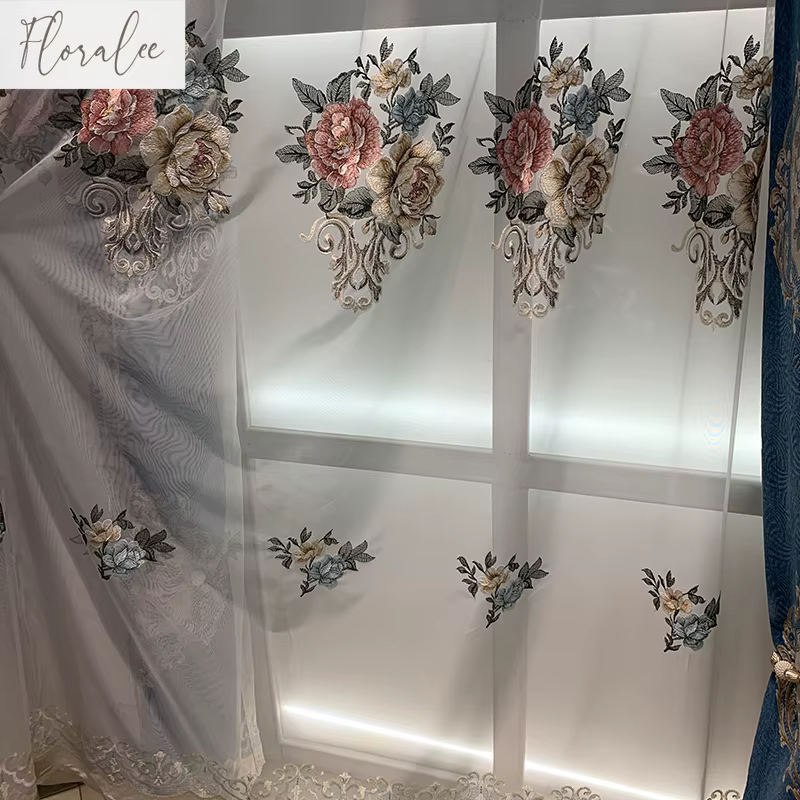 Taille personnalisée!! Rideaux occultants américains atmosphériques haut de gamme en Chenille de luxe européen pour